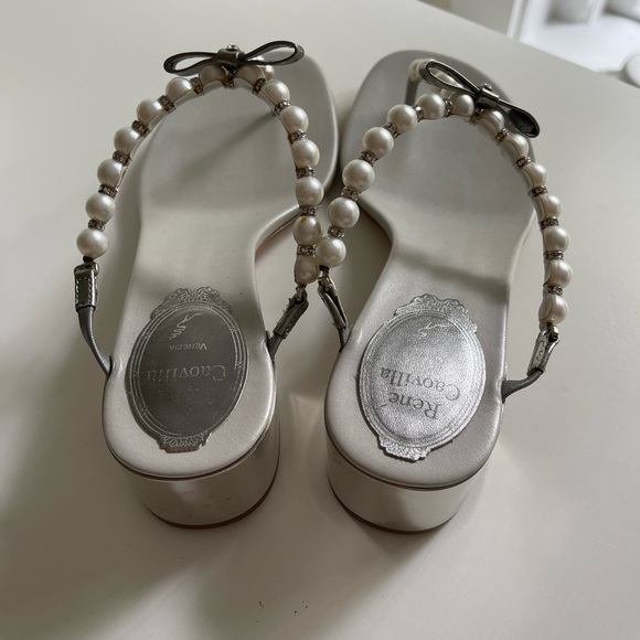 Rene Caovilla Crystal Pearl Thong Sandals women’s size 6 - Picture 5 of 12